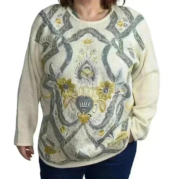 Theomiles Vintage Knitted Crewneck Sweater - Picture 7 of 7